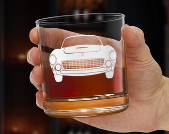 Classic Ferrari 250 GT Berlinetta Lusso Rocks Glass | 10oz Whiskey Tumbler