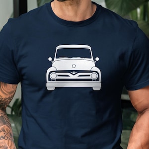 1955 Ford F-100 T-Shirt: Classic Car, Retro Pickup, Men&#39;s Graphic Tee