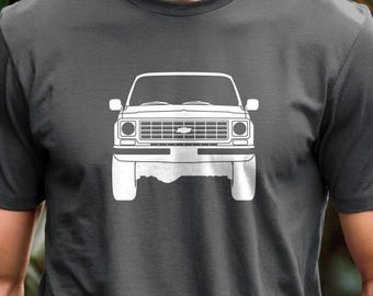 76 Chevy Blazer Shirt, Retro Truck Apparel in 100% Cotton for Car Enthusiasts