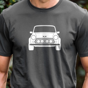 Mini Cooper Cotton Tee, Car Lover Gift, Vintage Style Graphic Shirt, Classic Car Enthusiast Top, Retro Auto Club Apparel, Short Sleeve