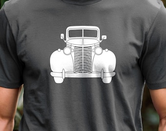 Maglietta con grafica retrò del pick-up Chevy del 1939, 100% cotone