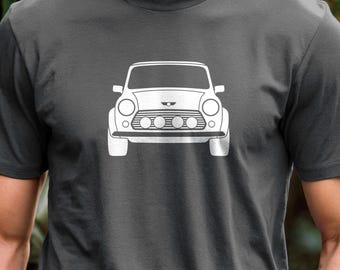 Mini Cooper Tee, Vintage Style Car Shirt in Cotton with Retro Design