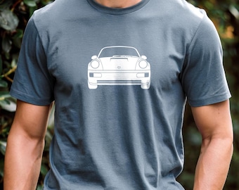 Porsche 911 Illustration Tee | Minimal Front Car Graphic