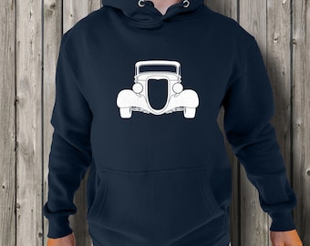 1934 Ford Hot Rod Hoodie, Vintage Car Enthusiast Sweatshirt