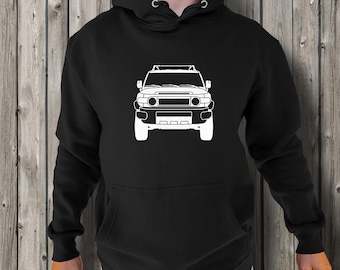 Toyota FJ Cruiser Outline Hoodie | Vintage 4x4 Truck Fleece Pullover
