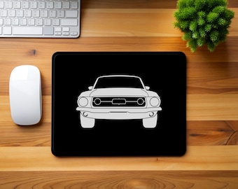 67 Mustang Non-Slip Gaming Mouse Pad, Classic Car Mousepad, Classic Car Desk Mat, Office Accessory Gift, Car Lover Desk Decor, Gaming
