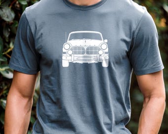 Volvo Amazon Tee, Vintage Car Line Art Shirt in 100% Cotton