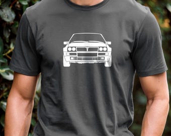 Lancia Integrale Classic Sports Car Illustration Tee | Vintage Auto Shirt