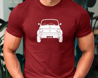 Fiat 500 Shirt, Retro Car Graphic Tee in Soft Cotton