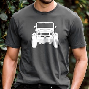 トヨタFJ40ランドクルーザーシャツ、レトロクラシックカー愛好家向けTシャツ