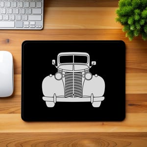 39 Chevy Pickup Mouse Pad, Vintage Pickup Truck Mousepad, Retro Desk Mat, Classic Car Office Accessories, Gift for Car Enthusiasts