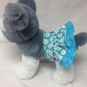 Female Dog Diaper Britches Pet Panties Wrap Skirt Size XSmall To 5XLarge Floral Fabric Many Colors turquoise