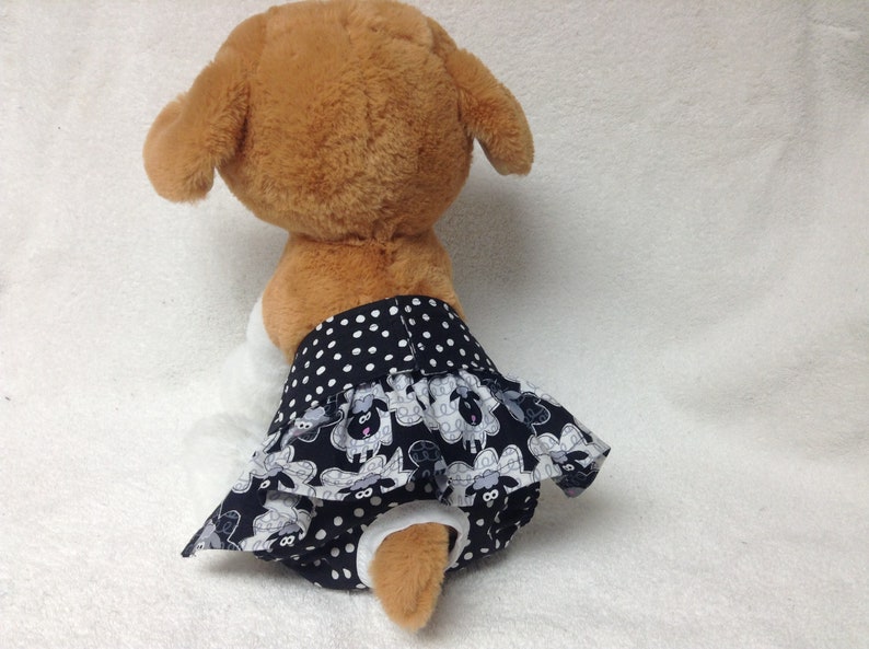 Female Dog Diaper Bitch Britches Girl Pet Panties Wrap Puppy Training Pants Skirt Size XSmall Small Or Medium Sheep Fabric