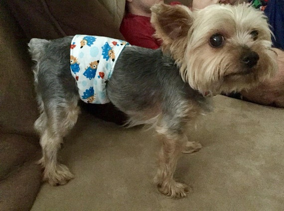 Dog Diaper Set Of 2 Male Belly Band Panties Pet Doggie Wrap Puppy Training Pants Cotton Fabric Custom Sizes 8 To 34 Inches