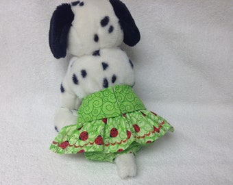 Female Puppy Dog Pants Canine Pet Wrap Diaper Bitch Britches Size XXSmall To Large Ladybug Ladybird Skirt