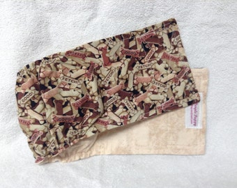 Male Dog Belly Band Pet Diaper Puppy Wrap Doggie Britches Pants Bones Treats On Brown Custom Sizes To 30 Inches