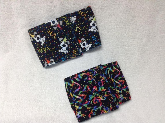 Dog Diaper Set Of 2 Male Belly Band Panties Pet Doggie Wrap Puppy Training Pants Cotton Fabric Custom Sizes 8 To 34 Inches