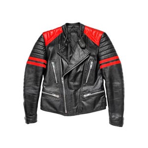 Original Rare Vintage 80s Echt Leder Blue Bird Type Cafe Racer Leather Motorcycle Jacket