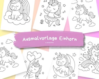 Unicorn Coloring Pages for Kids | Magical Coloring Pages to Print | Printable PDF Bundle | Instant Download