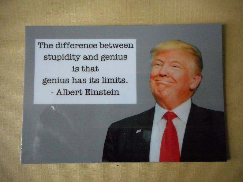 Magnet-President Trump with quote from Albert Einstein | Etsy