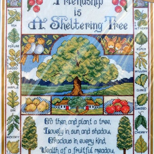 Friendship Is a Sheltering Tree - Joan Elliott - Bucilla - Kit 42078 - Counted Cross Stitch - 14 ct.Aida