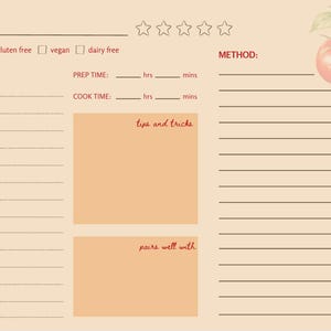 Sur la vigne - carte de recette (6 x 4 po.) téléchargement numérique, conception imprimable