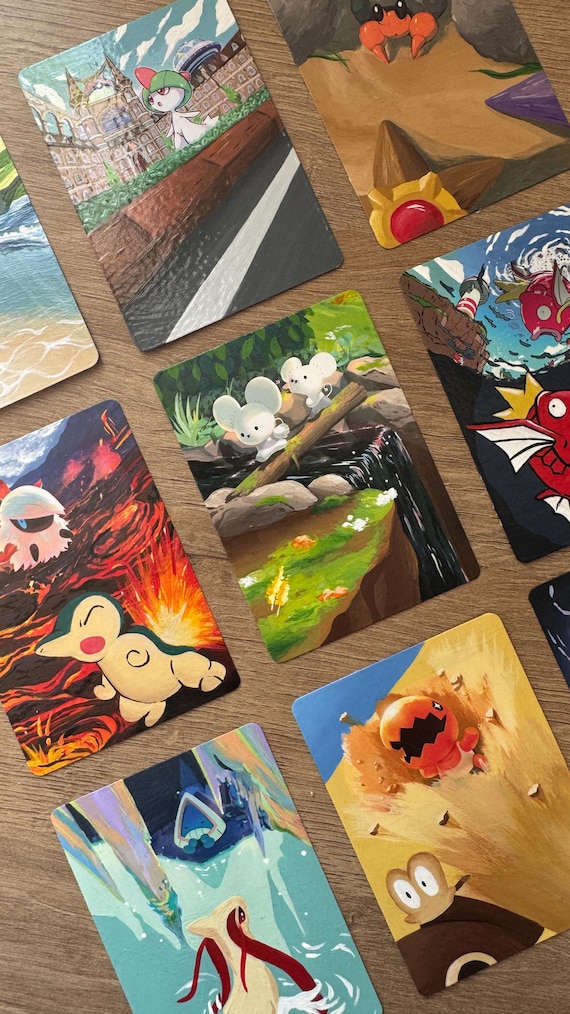 Hand-painted Tirtouga Fossil Pokemon Card, Original Fan Art - Etsy