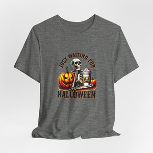 Halloween Unisex Tee - Just Waiting for Halloween, Fall Fashion, Spooky T-Shirt, Costume Shirt, Halloween Tee, Halloween