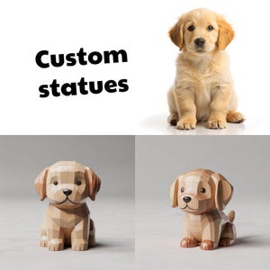 Custom 3D Wooden Figurine from Photo, Gifts for Husband, Custom Sculpture, Custom Bobblehead, 3D Portrait, Gifts for Dad, Fathers Day Gifts