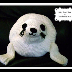 Baby Seal Pillow PDF Crochet Pattern