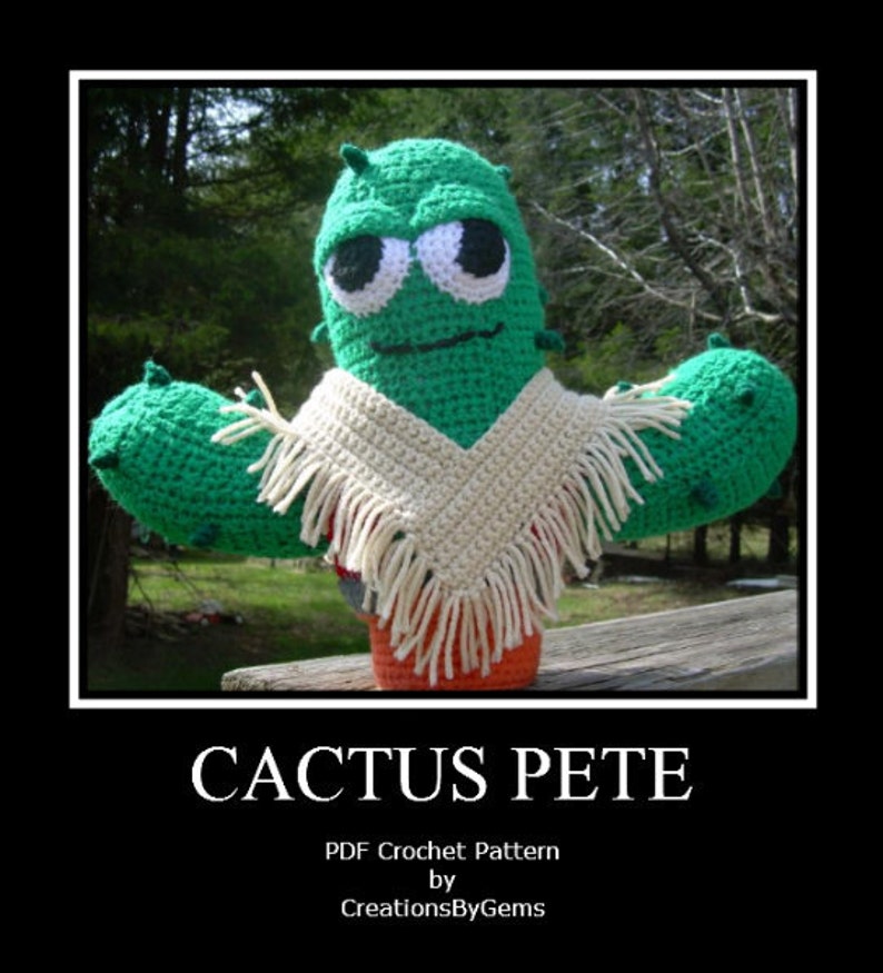 Cactus Pete PDF Crochet Pattern By CreationsByGems image 2