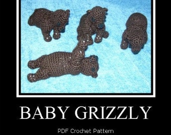 Grizzly Bear Cubs PDF Crochet Patterns