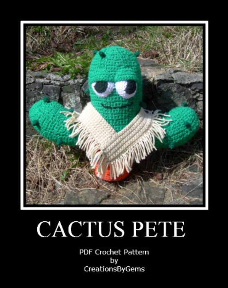 Cactus Pete PDF Crochet Pattern By CreationsByGems image 1