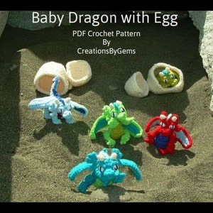 Guardian the Dragon with Babies and Egg PDF Crochet Pattern by CreationsByGems image 3