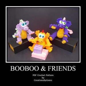 BooBoo Dragon & Friends PDF Crochet Pattern (revised)