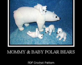 Polar Bear and Cubs Set PDF Crochet Patterns