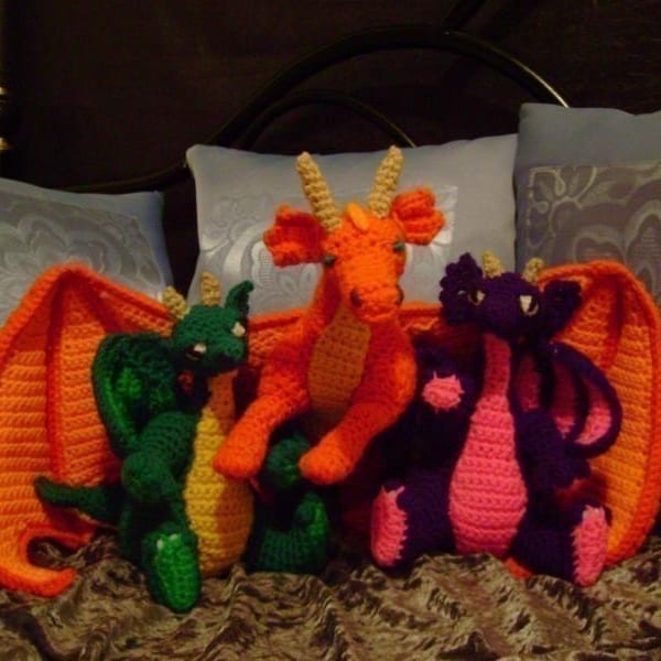 SPECIAL Both the Large and the Baby Dragon PDF Crochet pattern