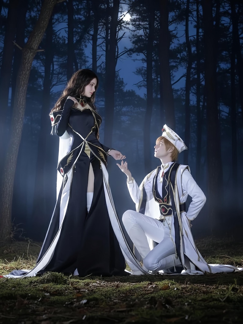20 days to make - "We are accomplices", Code Geass Lelouch & C.C Cosplay Outfit Set, Custom Costume image 1