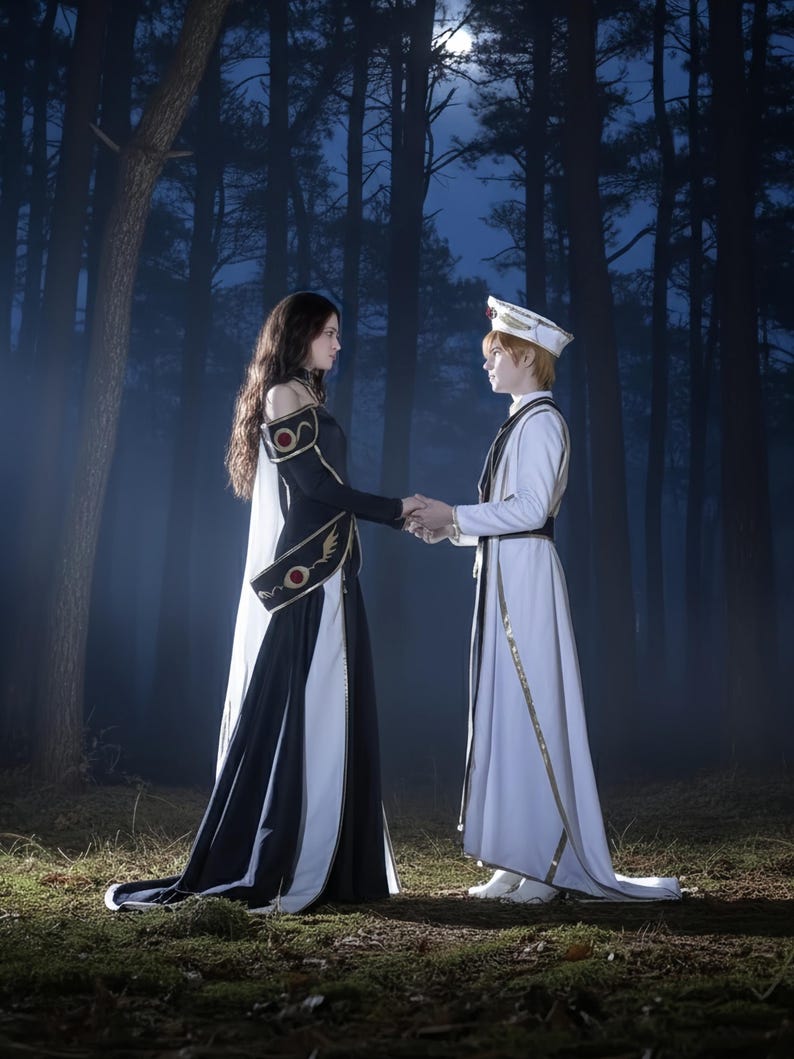 20 days to make - "We are accomplices", Code Geass Lelouch & C.C Cosplay Outfit Set, Custom Costume image 3