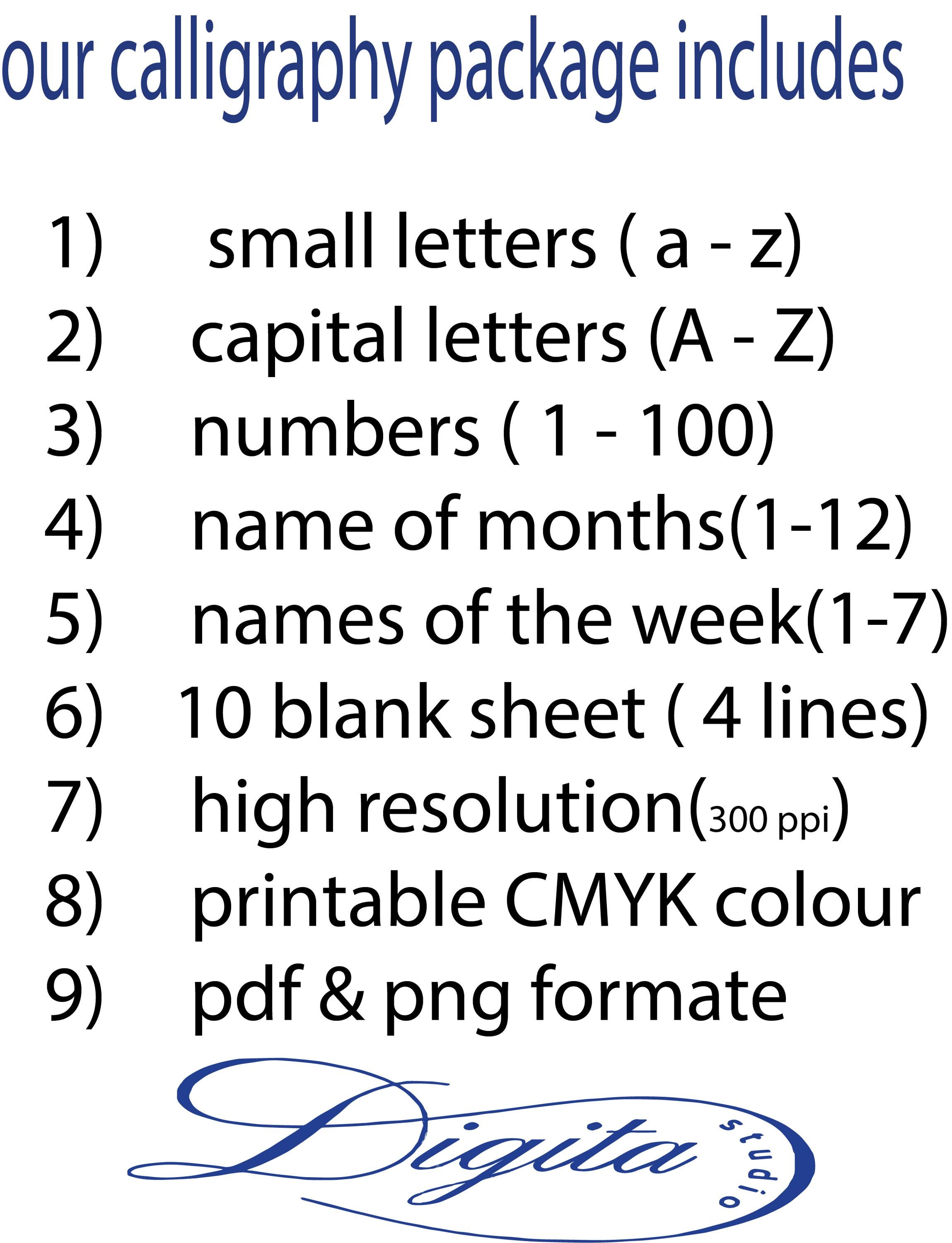 181 Calligraphy Printable Practice Sheets | Alphabet Tracing Worksheets