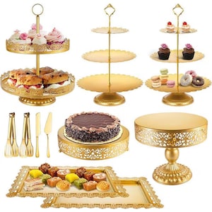 Elegant Vintage Cake Stand – Handmade Pottery Dessert Display, Tea Party Stand, Rustic Wedding Cake Tray, Vintage Food Riser