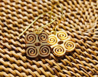 Dwennimmen Earrings || Strength and Humility, Adinkra Symbols, Brass, Akan, Ghana, African, Empowerment, Self Love, Culture Jewelry