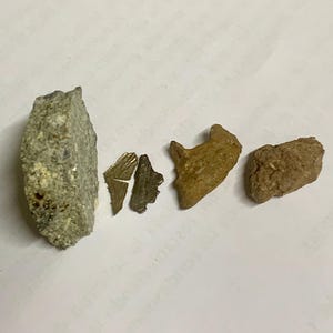 4 Real Meteorites with Certificate | Iron Enstatite Suevite Meteorite Set | Space Rocks Science Gift Astronomy Collectible
