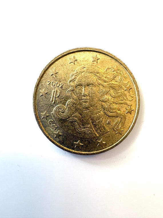 希少なユーロ硬貨 10 セント「ヴィーナス」 2002 年 イタリア。 - Etsy