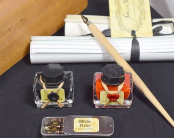 Basic Calligraphy Starter Kit with Dip Pen, Nibs, Ink, and Paper