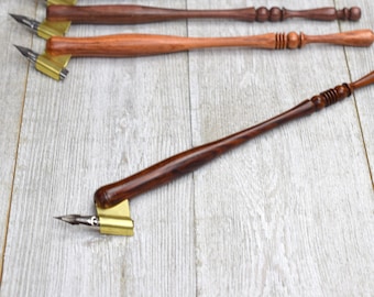 Wood Oblique Calligraphy Pen (One in Choice of Colors)