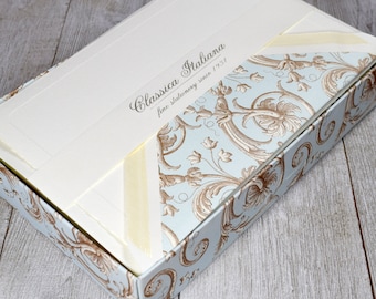 Blank Deckle-Edge Note Card Stationery Box Set Rossi