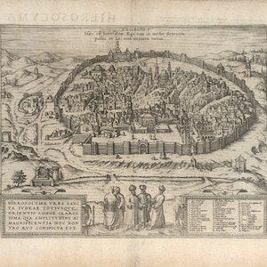 Historischer Stadtplan von Jerusalem, 16.Jh. MP050