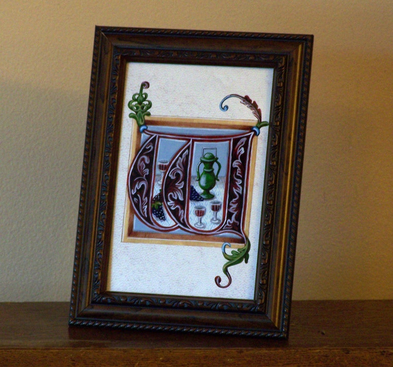 Alphabet Letter W Medieval Illuminated Letter W Painted - Etsy