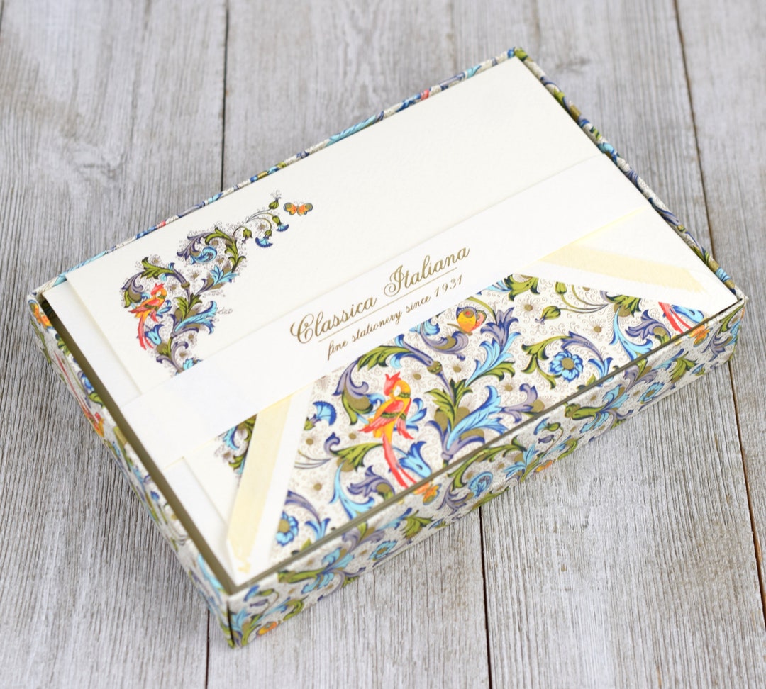 Elegant Note Card Stationery Box Set Rossi Birds Cards Etsy